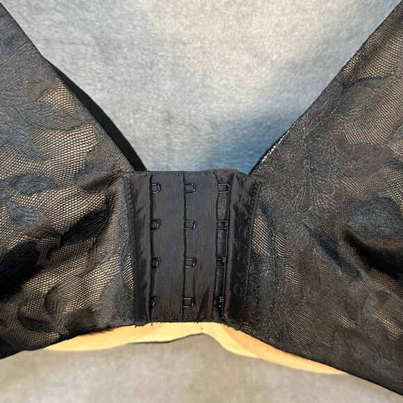 Cacique Bra Women 48C Black Lace Lightly Lined Balconette Adjustable Straps Sexy - Picture 4 of 11